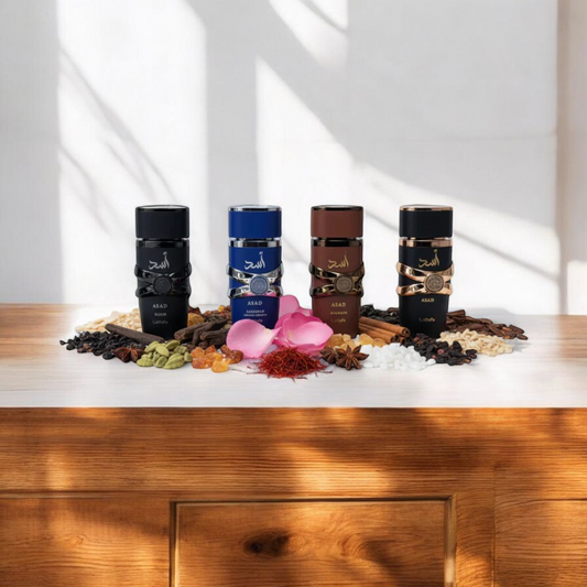 4 ASAD de LATTAFA 25ml – Tu Compañero Árabe de Bolsillo
